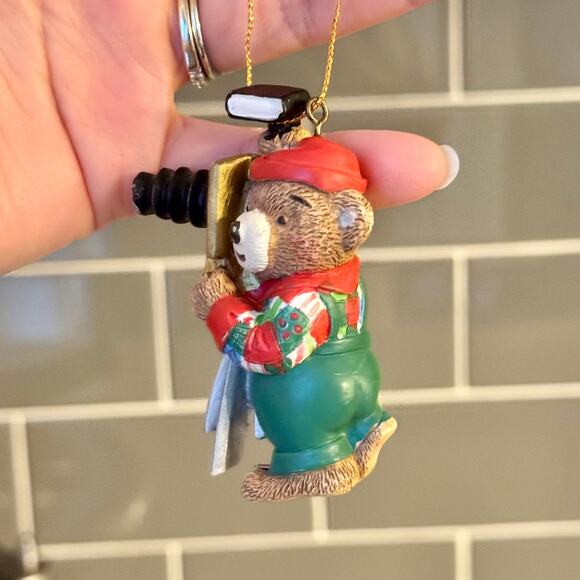 1990s Vintage 1994 Hallmark Photographer Teddy Bear Magnet Ornament Photography - Picture 3 of 5